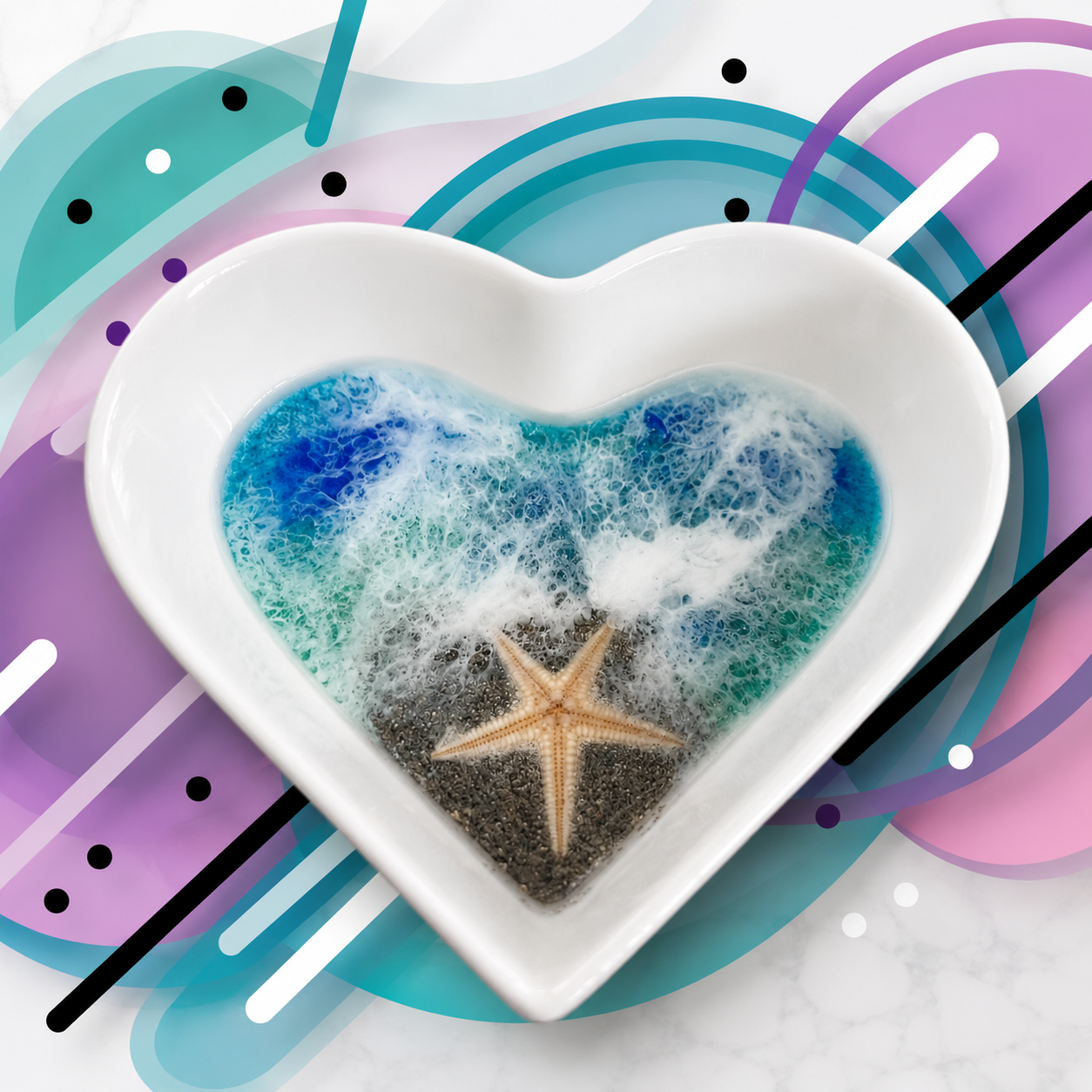 Ocean-Inspired Heart Dishes - Image 2