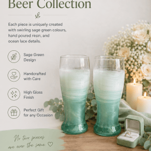 Sage Green Beer Glasses