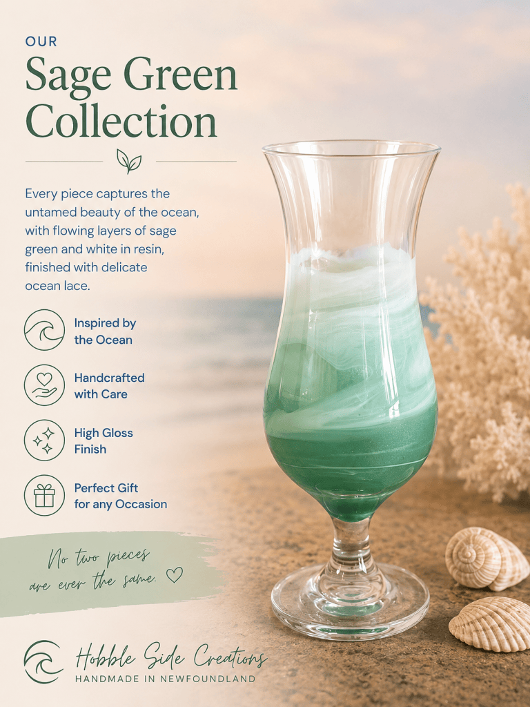 Sage Green Hurricane Glasses