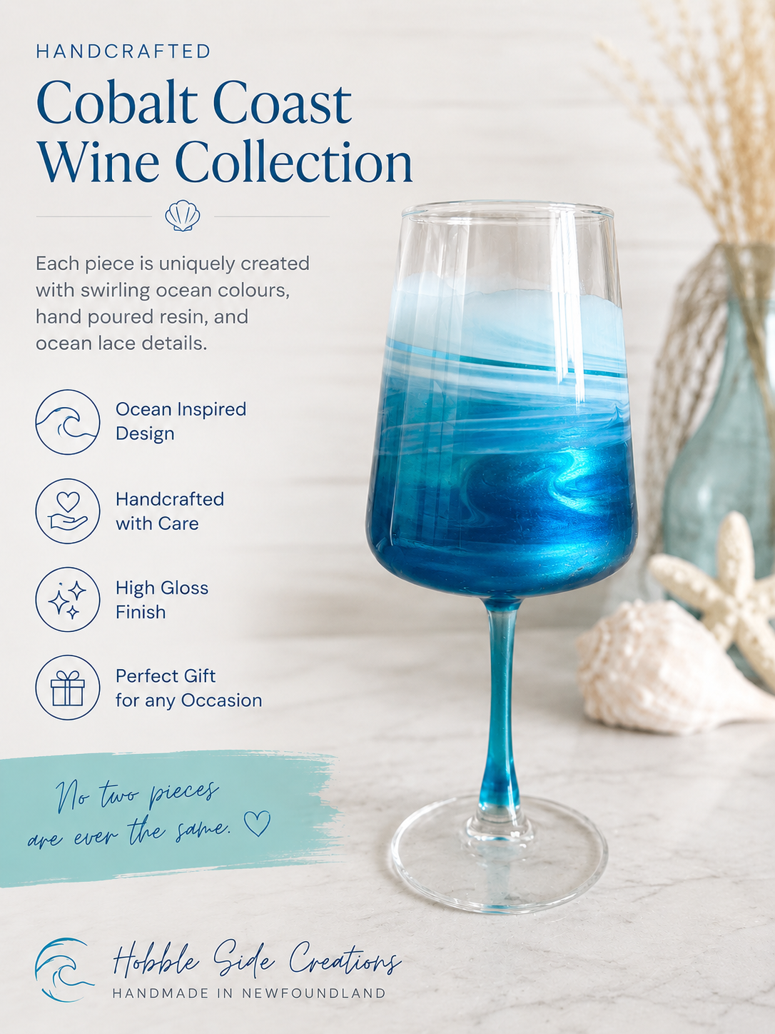 Cobalt Coasts Wine Glasses